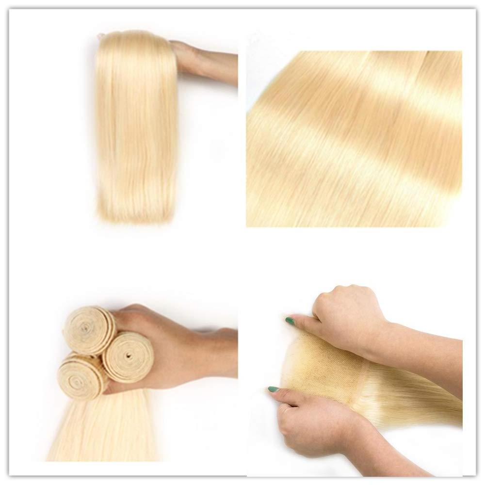 Wholesale 613 Cuticle Aligned Virgin Hair,Russian Blonde Virgin Human Hair Bundles With Closure Free Sample Human Hair Extension