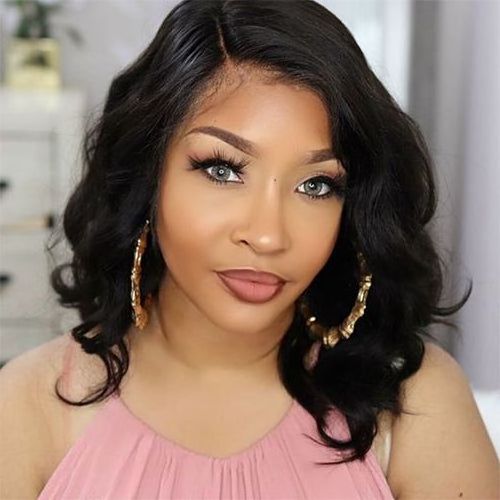 Uniky Short Loose Body Wave Wavy Lace Front Human Hair Wigs for Black Women Full Hd Frontal Wig Human Hair Ocean Wave Bob Wigs