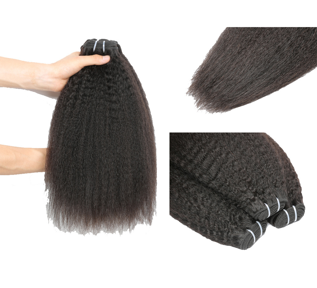 Uniky High quality grade 10a 100% virgin weaves bundles peruvian and brazilian natural yaky straight kinky human hair bundles