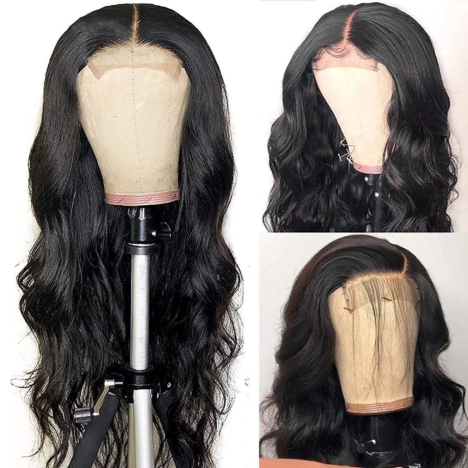 26 Inches Lace Frontal Human Virgin Hair Wigs Malaysian Body Wave Lace Front Wig 40