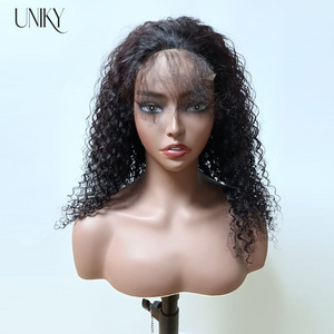 Mongolian Hair Kinky Curly Lace Closure Wig,Glueless Bouncy Fluffy Kinky Curly Human Hair Lace Front Wigs