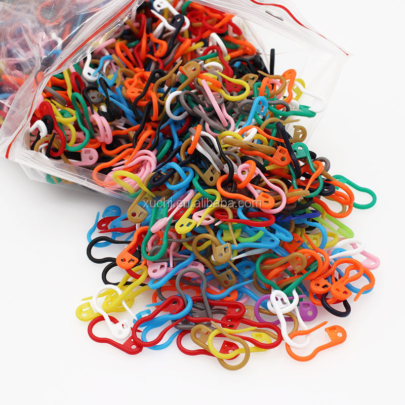 1000pc/bag Mix Color Plastic Knitting Tools Locking Stitch Markers Crochet Latch Knitting Tools Needle Clip Hook