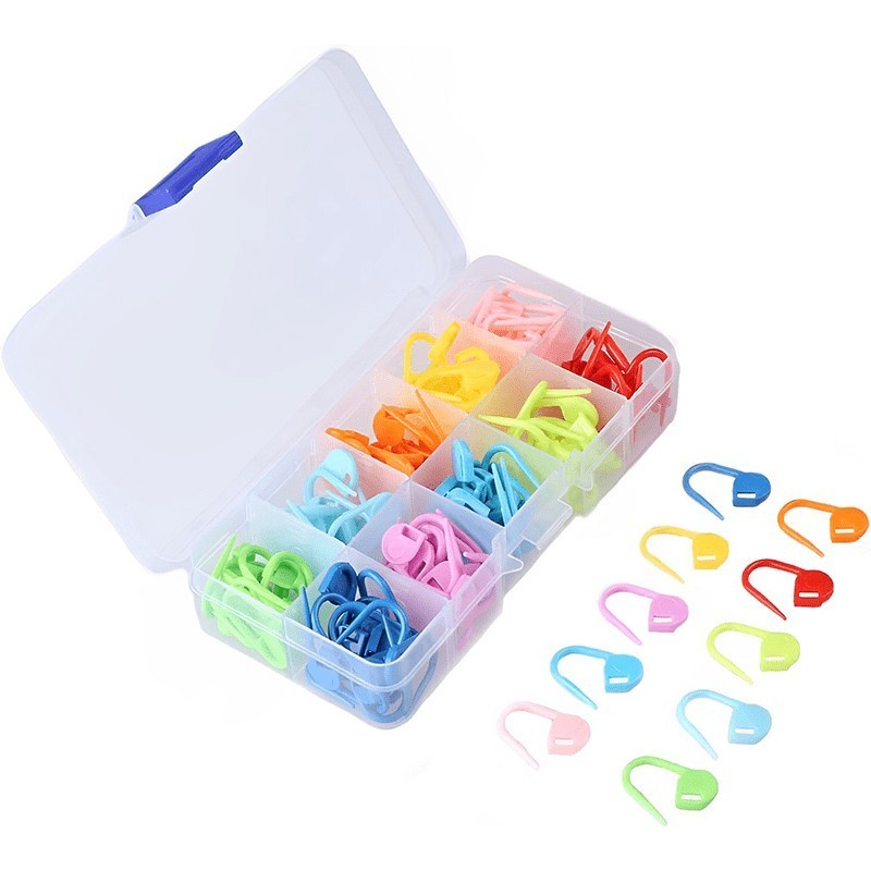 150pcs Knitting Crochet Locking Stitch Markers Stitch Needle Clip Counter