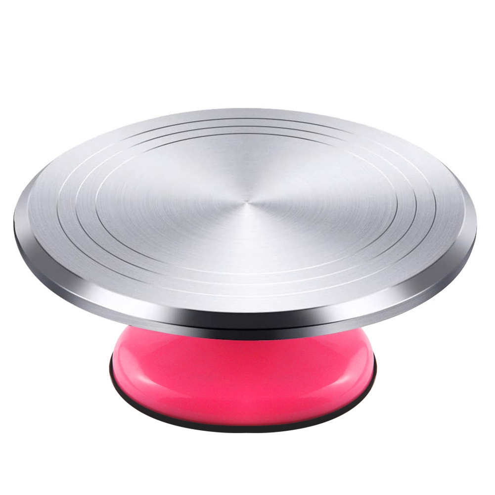 Stainless Steel Cake Turntable Revolving Stand Decorating Kit Display Stand Baking Tools For Cookies Cup Turntable