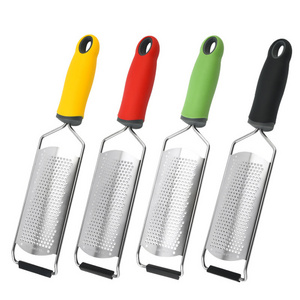 Professional Stainless Steel 2 in 1 Multipurpose Cheese Grater Lemon Zester With Protective Cover Kitchen Tools