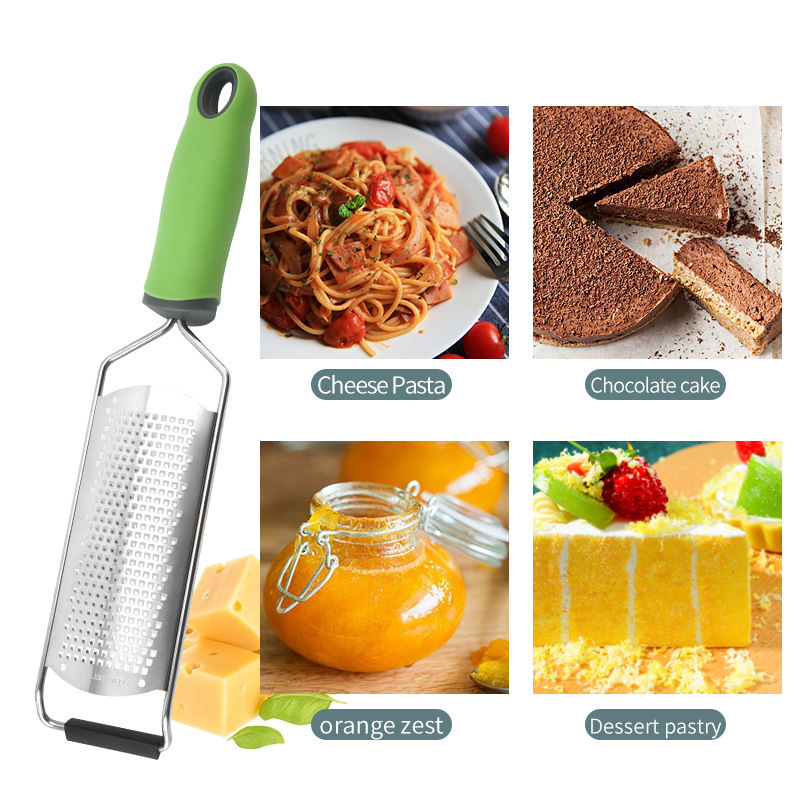 Professional Stainless Steel 2 in 1 Multipurpose Cheese Grater Lemon Zester With Protective Cover Kitchen Tools