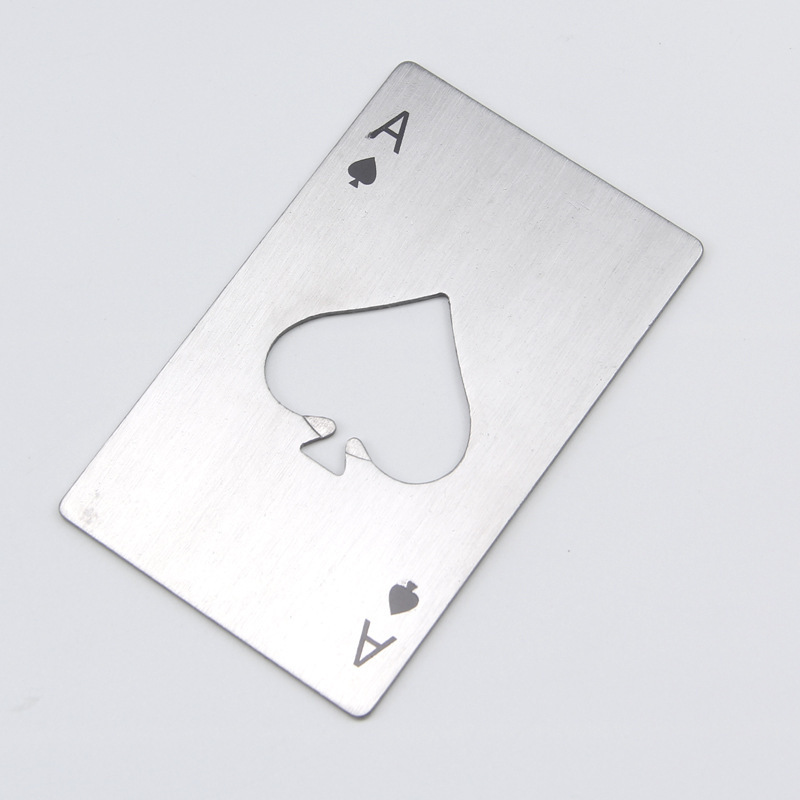 Peach A Credit Card Type Bottle Opener Creative Playing Card-shaped Stainless Steel Bottle Opener