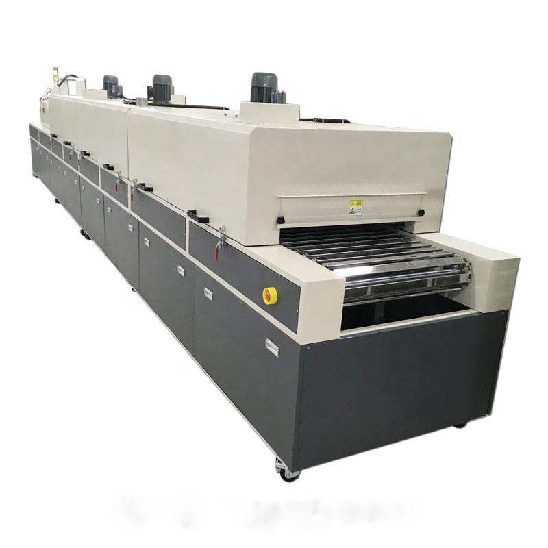 Hot sale heat treatment industrial IR tunnel furnace conveyor drying line oven for ink printing