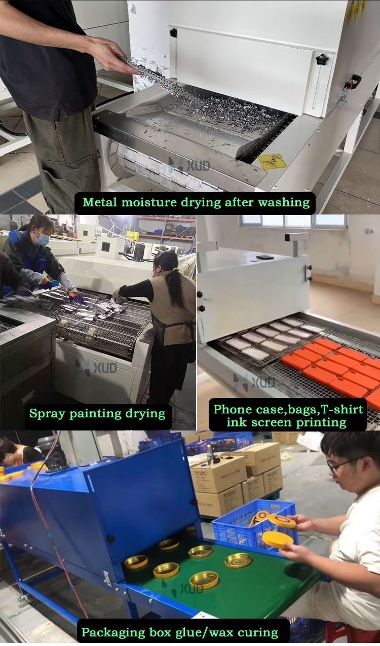 XUD 200 300 400 Degree High Temperature Paper Core Glue Drying Conveyor Heating Tunnel Belt Dryer Oven Tunnel Furnace