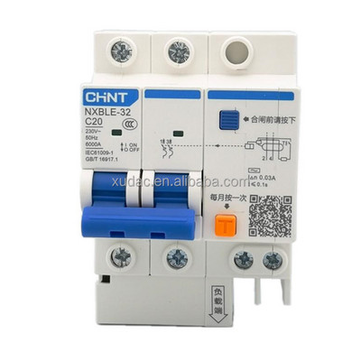 Leakage protector with air switch circuit breaker 2p air switch 220v three-phase leakage protection 32A Household 63A