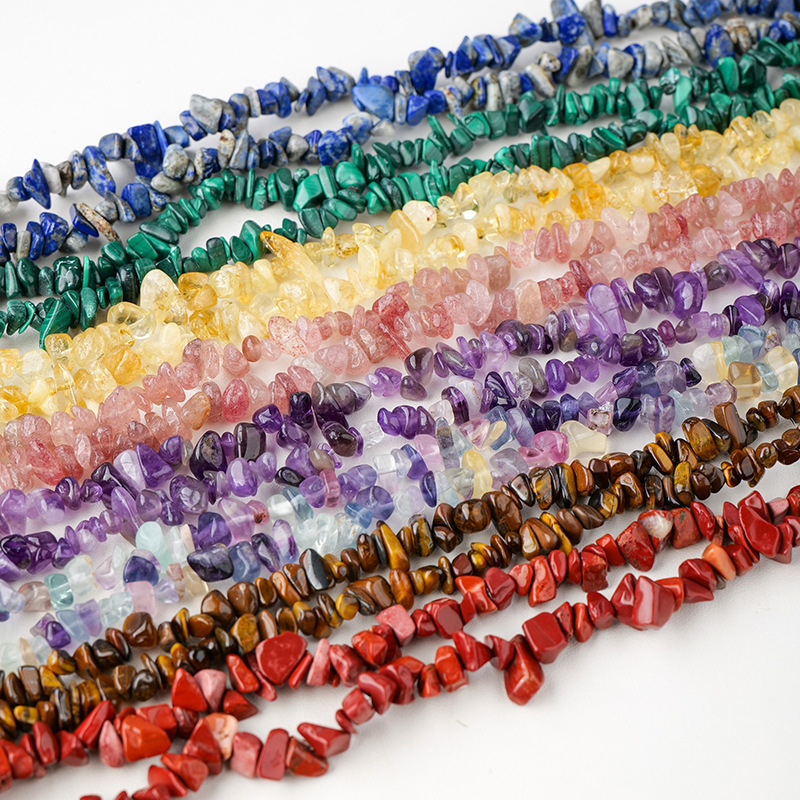 5-8mm Fine Crystal Chips Beads Necklace Irregular Natural Stone Beads Bracelets Natural Gemstone Chips Beads for Jewelry Making