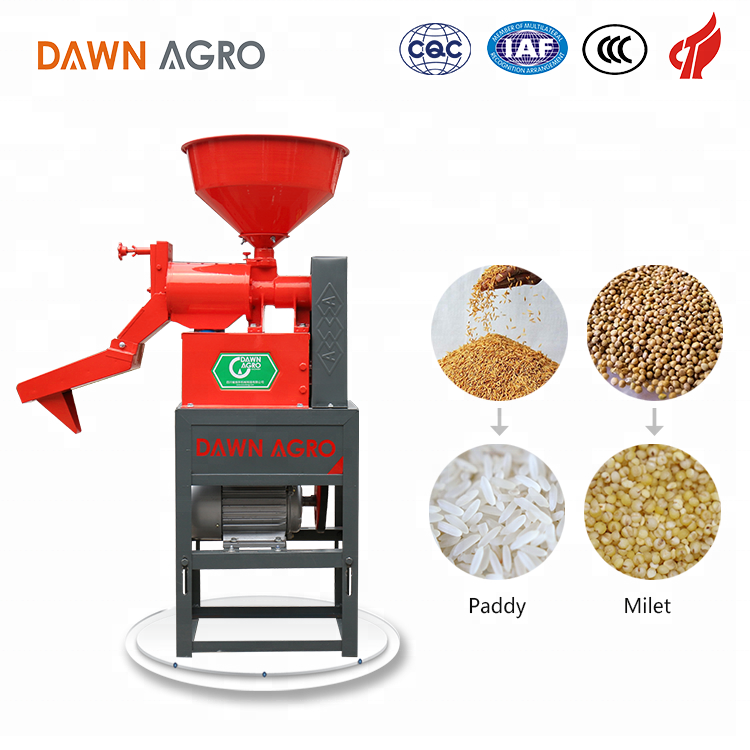 DAWN AGRO Small Rice Milling Machine Mill Rice Husk Making Cracked Corn Machinery for Home Use Rice Miller