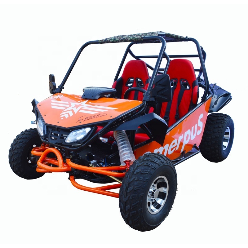 200cc adult go cart buggy 4 wheels off road jeep go kart gasoline kart frame with 2 seater