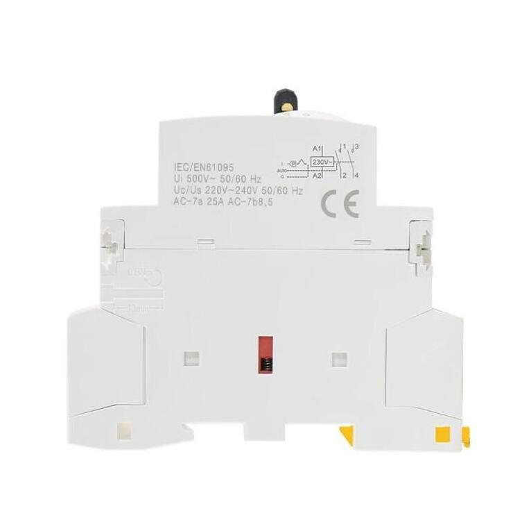 HCH8-63M 4P 40A 24V 110V 220V Din Rail Household AC Modular Contactor With Manual Control Switch 4NO 2NO2NC or 4NC