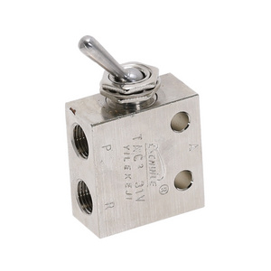 TAC2-31V Mechanical Valve 1/8"PT Thread 2 Position 3 Way Toggle Lever Air Pneumatic switch Valve