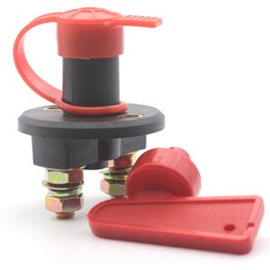 12V 24V Red Key Cut Off Battery Main Kill Switch Vehicle Car Modified Isolator Disconnector Car Power Switch