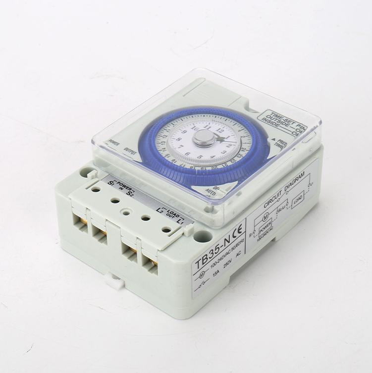 24H 12VDC 15A Din Rail Timer Switch TB35 Analog Mechanical Time Control Switch