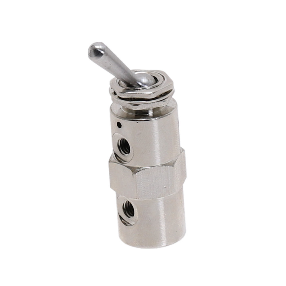 TAC2-4V Exhaust valve 2 Position 5 Way Toggles Cylindrical Mechanical Air Pneumatic Valve switch w Fiittings