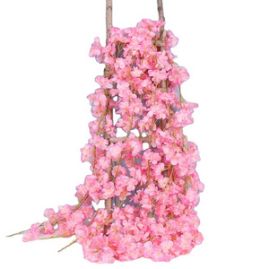 1.8m Artificial Cherry Blossom Vines Hanging Silk Cherry Vines Garland Wedding Wall Decoration Romantic Home Decor