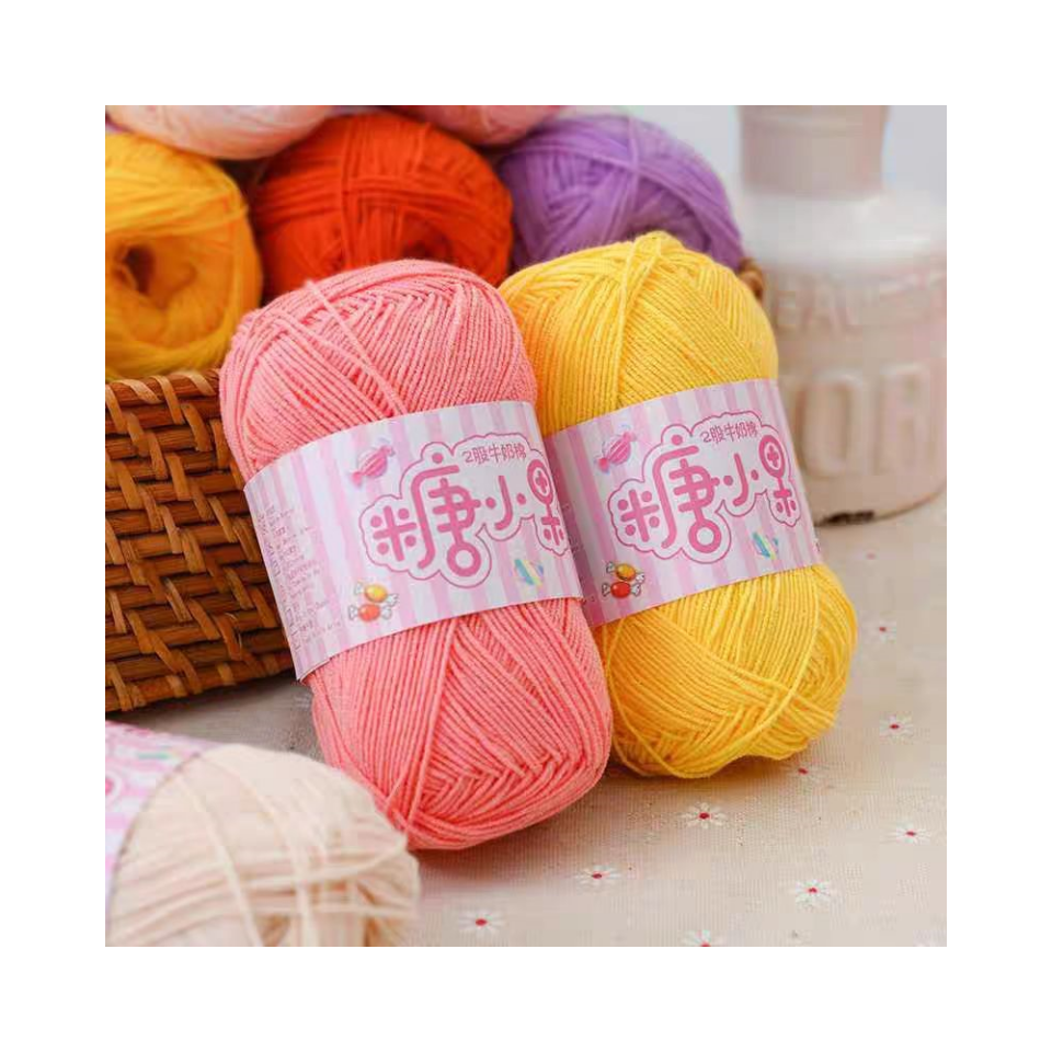 Factory hot sale 40g cotton acrylic blended yarn high strength ring spun crochet yarn