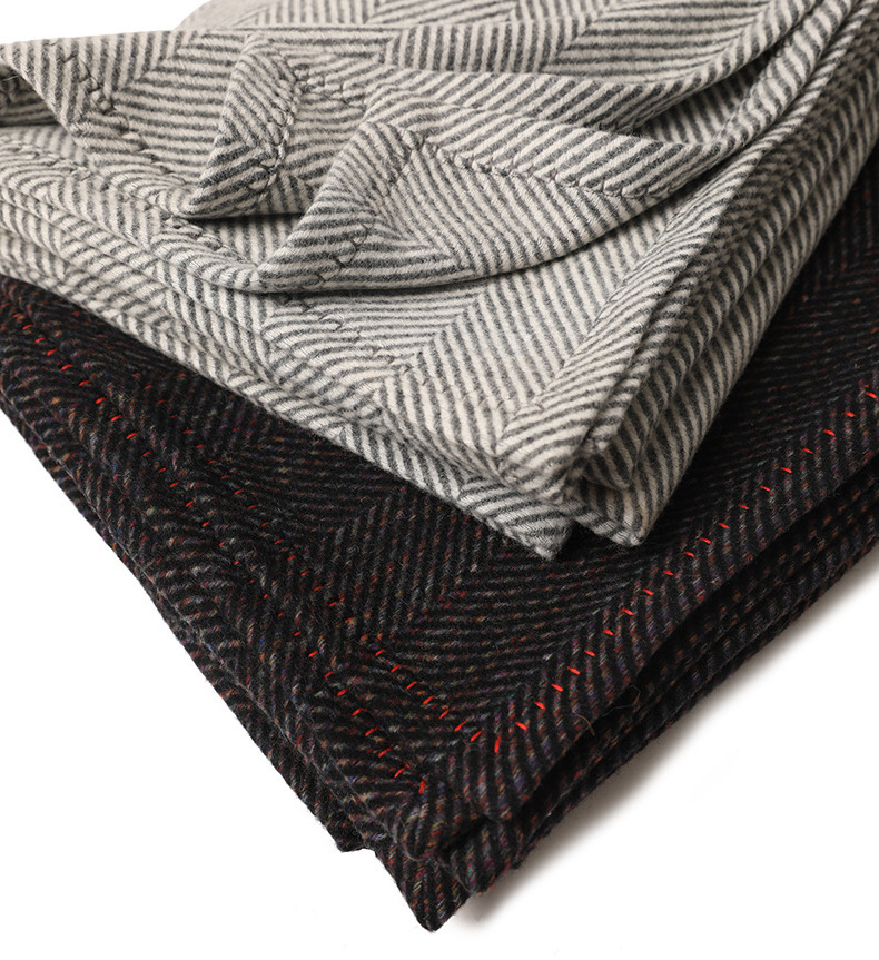 EDELWEISS Lamb Wool Blanket Travel Puffy Merino Wool Blanket Outlook Made in Inner Mongolia Unisex Checked Pure Woven Winter