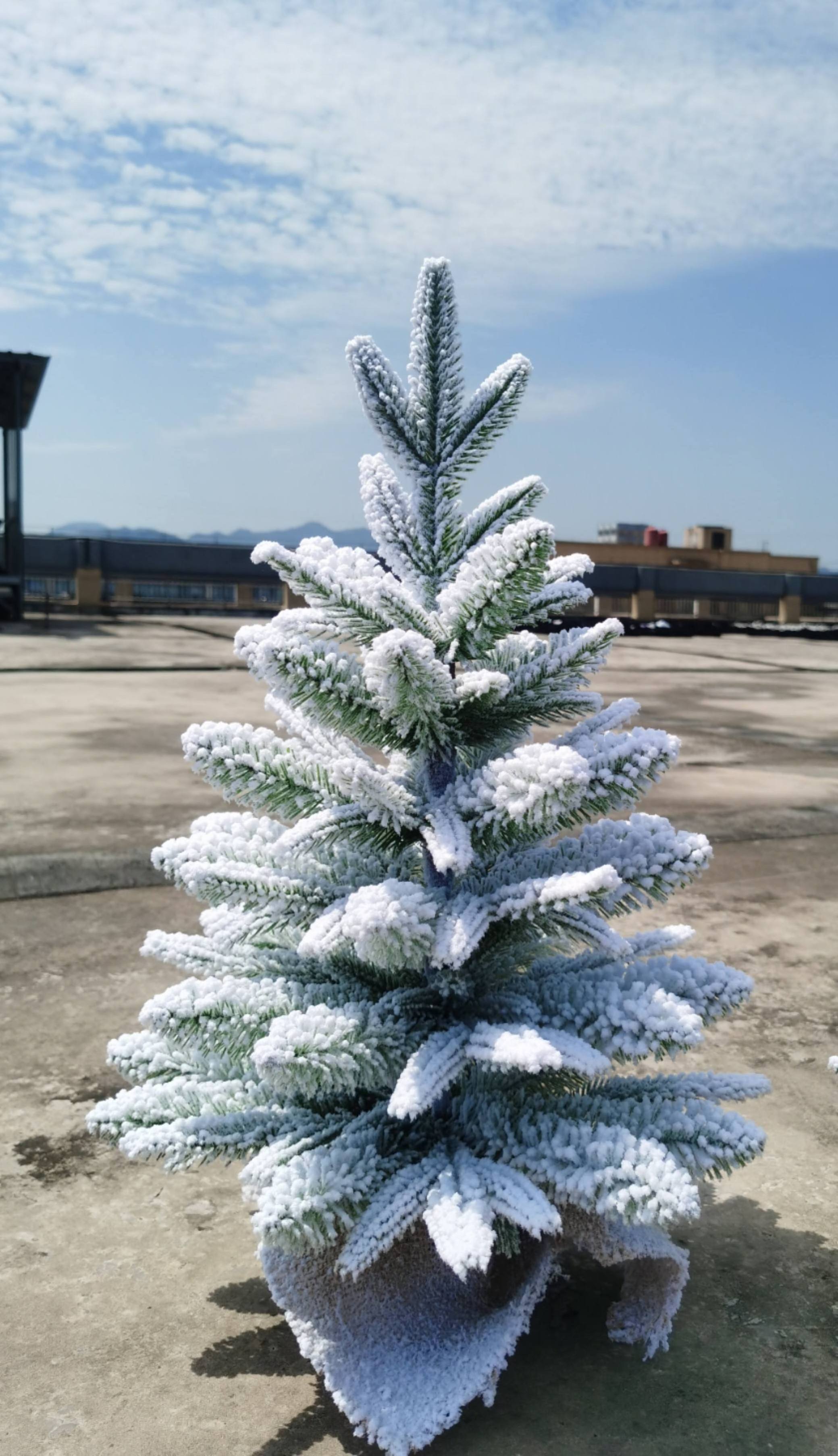 Manufacturer Supplier Christmas Supplies Pe Flocking Snow Spray Desktop Small Christmas Tree