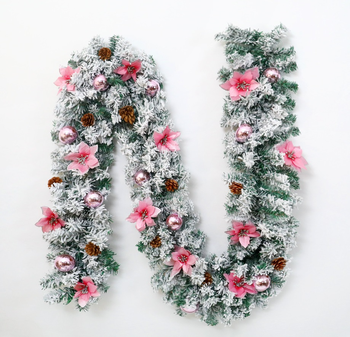 Custom size green pvc pencil Christmas Wreath slim artifical Wreath Christmas Wreaths with metal base