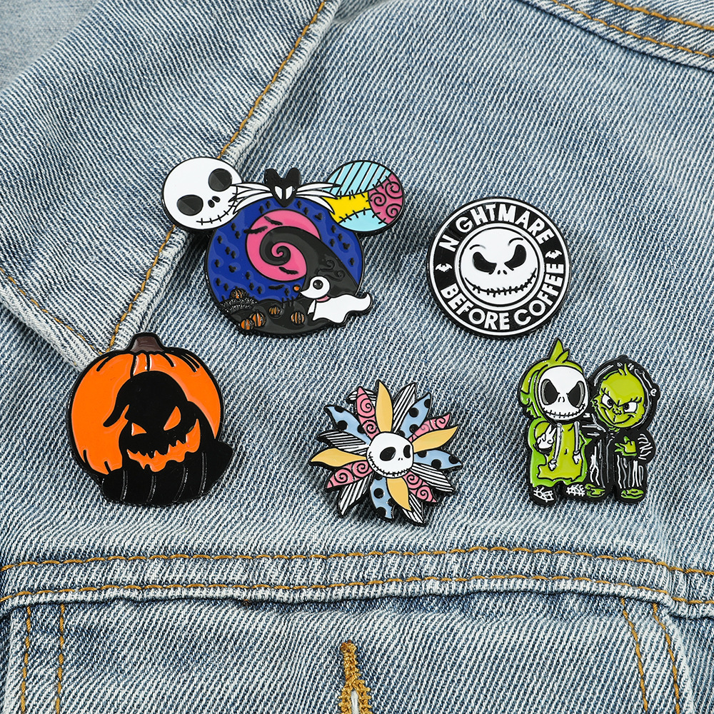 Halloween Wholesale metal crafts cute enamel pins Custom hat pins brooch lapel pins