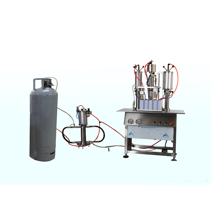 Aerosol Body Spray Deodorant Can Filling Making Machine 3 in 1 Aerosol Filling Machine Normal Pressure Filling Gas Liquid