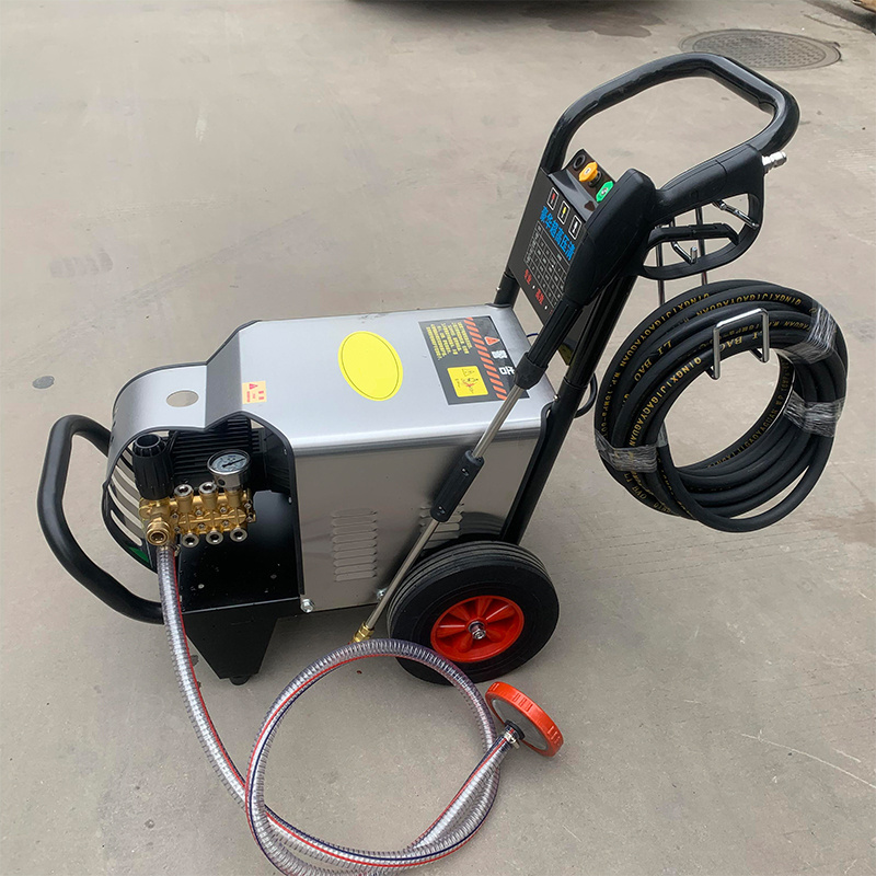 high pressure water jet 500bar Concrete surface cleaner and washer machine in construction site