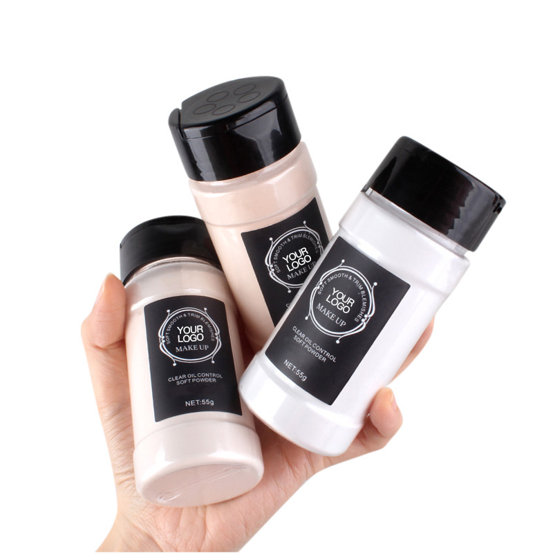 private label shaker top bottle  face makeup finishing powder no color no pigment no perfume powder  loose setting powder