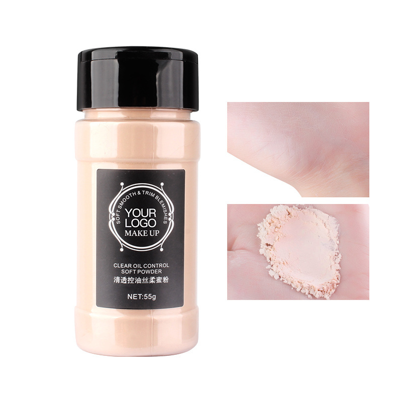 private label shaker top bottle  face makeup finishing powder no color no pigment no perfume powder  loose setting powder