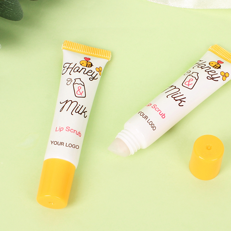 private label wholesale Organic Lighten Dark Lips Lip Gloss Brighten Moisturizing Exfoliating Scrub Lip balm stick