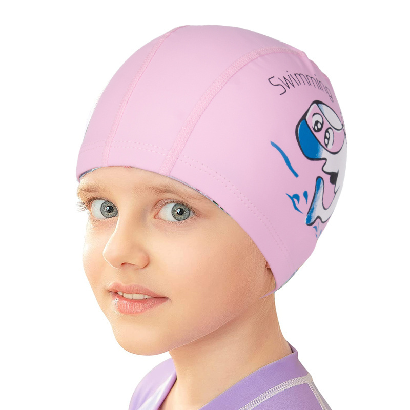 Wholesale PU Fabric Swimming Hat High Quality Custom PU Coating Nylon Swimming Caps