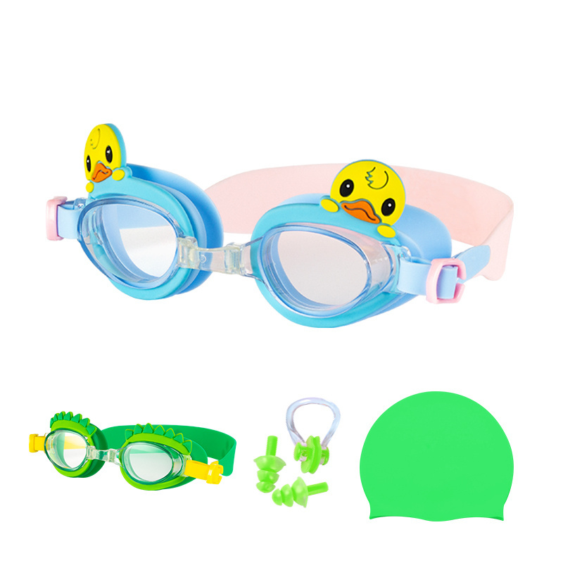 Kids Goggles Swimming Cartoon Eyewear Funny Swimming Glasses Anti-fog Silicone Swim Goggles