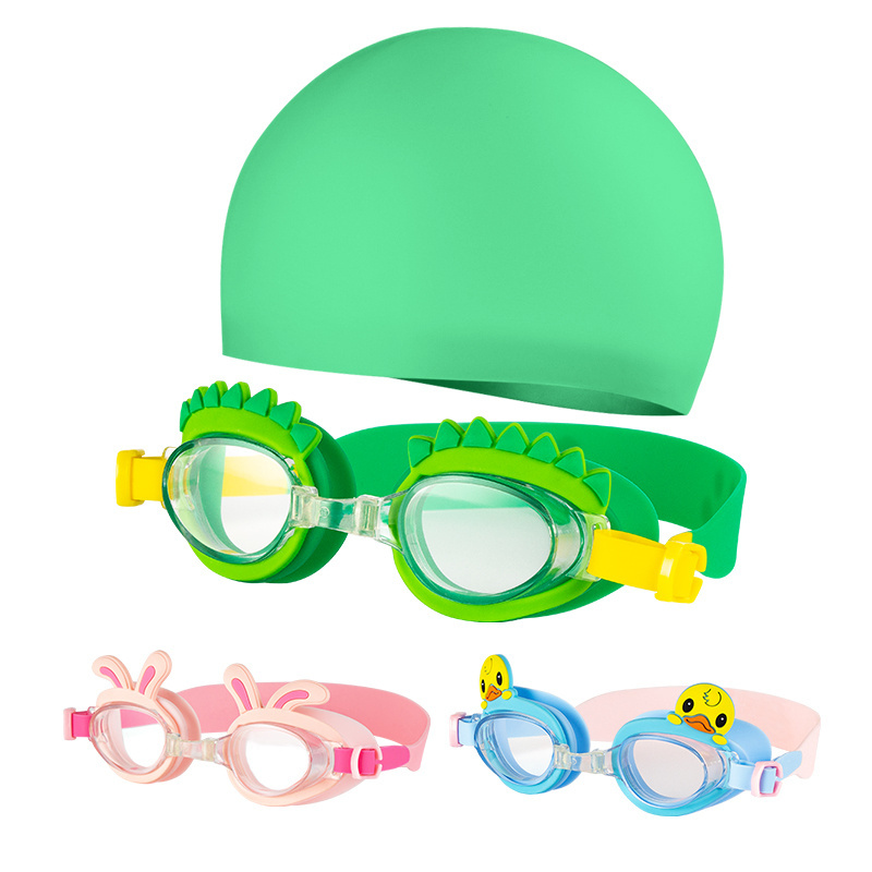 Kids Goggles Swimming Cartoon Eyewear Funny Swimming Glasses Anti-fog Silicone Swim Goggles