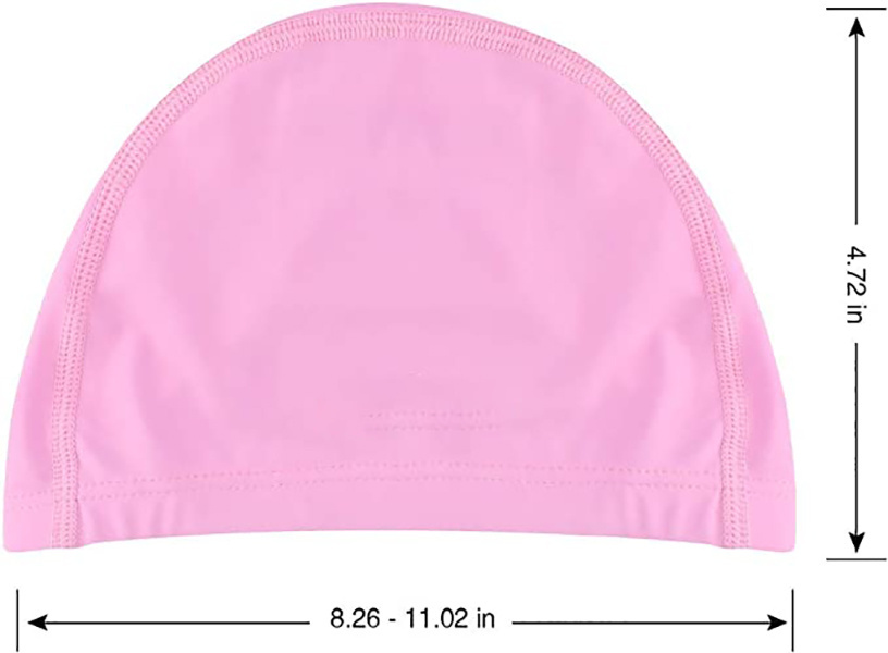 Nylon Spandex Lycra Fabric Swimming Cap Latex Bathing Hat Shower For Men Women