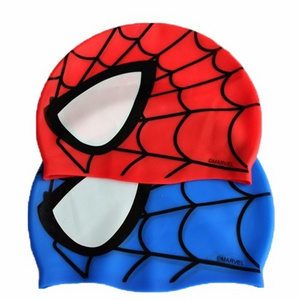 Spiderman Kids Swimming Hat  Cartoon Swimming Cap No Leak Silicone Swim Cap