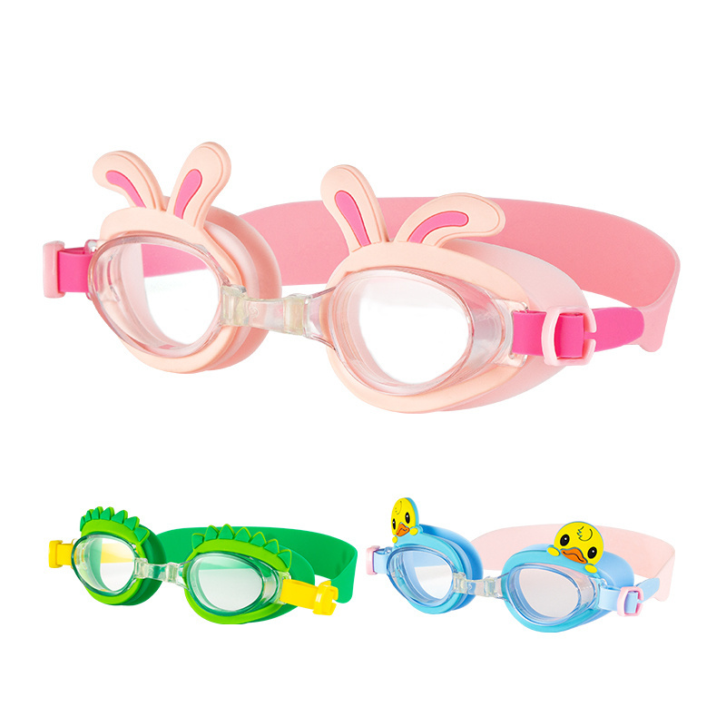 Kids Goggles Swimming Cartoon Eyewear Funny Swimming Glasses Anti-fog Silicone Swim Goggles