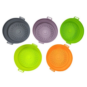 Air fryer accessory set folding type non-folding type diameter 23.22cm round air fryer silicone pot silicone air fryer liner