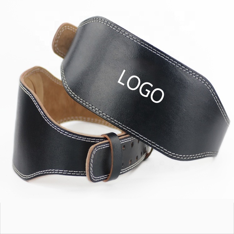 High Quality Gym Belt Custom Logo Back Support Fitness Bodybuilding Leather Weight Lifting Belt Hot cowhide leather belt