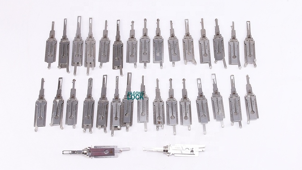 Original car locksmith picking tools 32 pcs 16 pcs Lishi 2 in 1 Lishi tools auto lock pick set