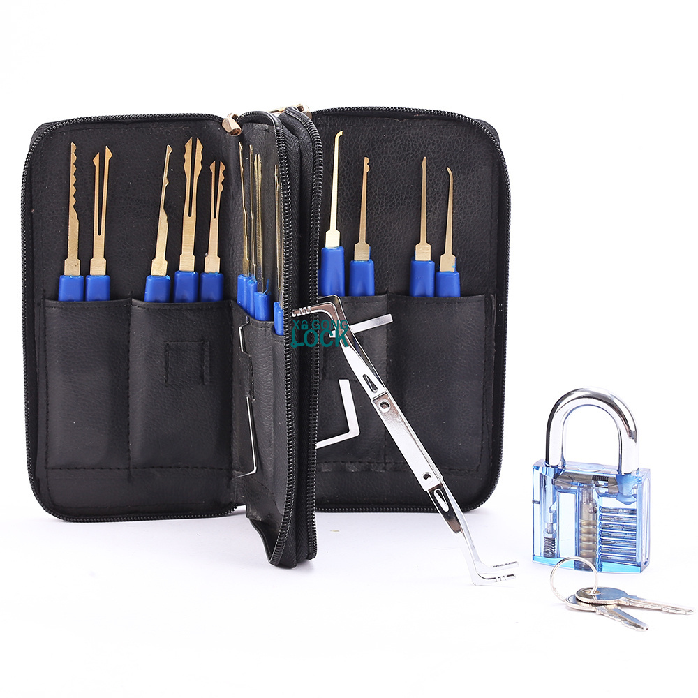 24 Pieces Hook Pick Tool Set Locksmith Open Door Transparent Exercise Lock Picks Set onsale