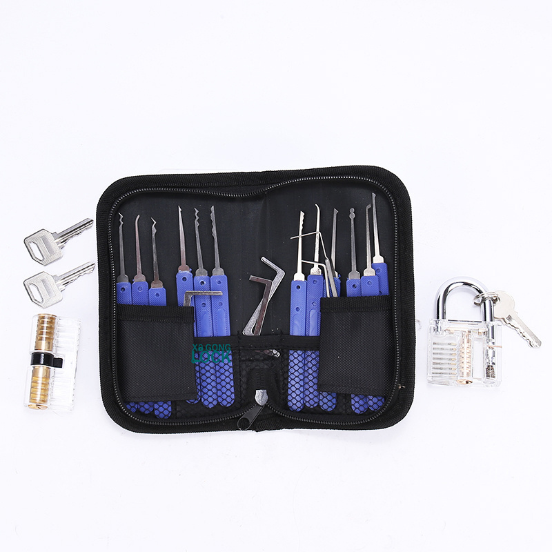 Professional locksmith factory lock pick set with practice lock Training Tool Kit for beginner