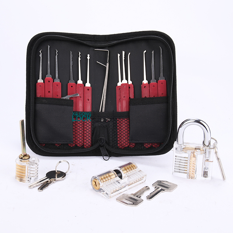 Professional locksmith factory lock pick set with practice lock Training Tool Kit for beginner