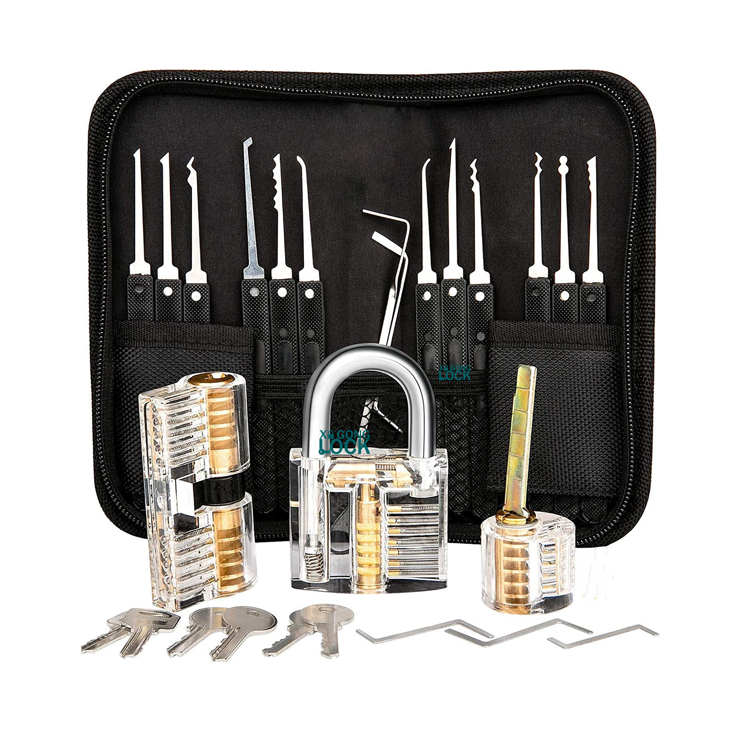 Professional locksmith factory lock pick set with practice lock Training Tool Kit for beginner