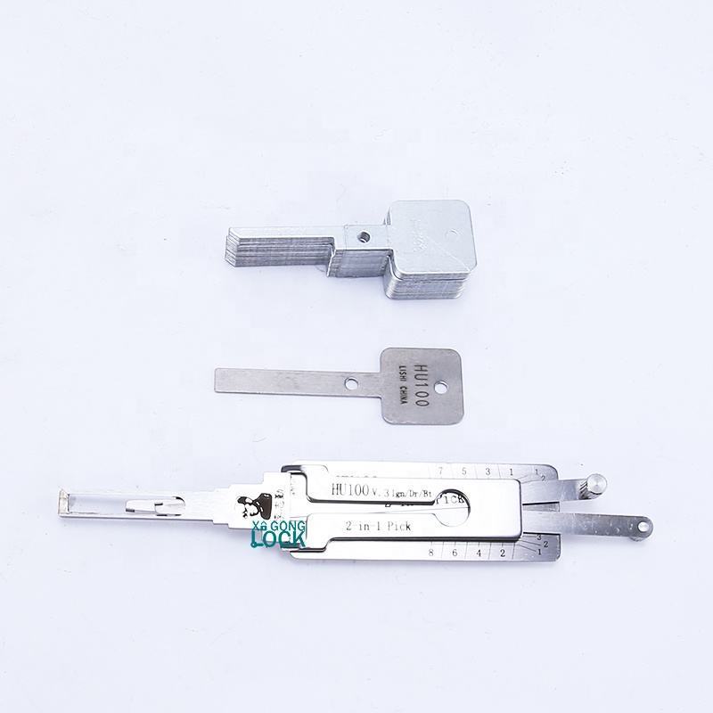 Lishi tool 2 in 1 HU100 Loccar Key Decoder Car Lockout Kit Professional Lishi 2-in-1 Lock Pick Set