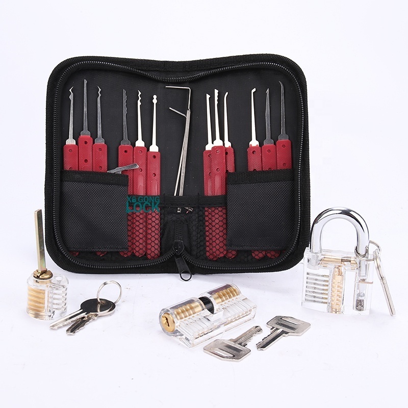 stainless keys lock picking set tool 17pcs practice locks open lock set