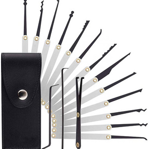 Locksmith Supplies 12 pcs lock pick set With Transparent Practice Lock Picking Tools