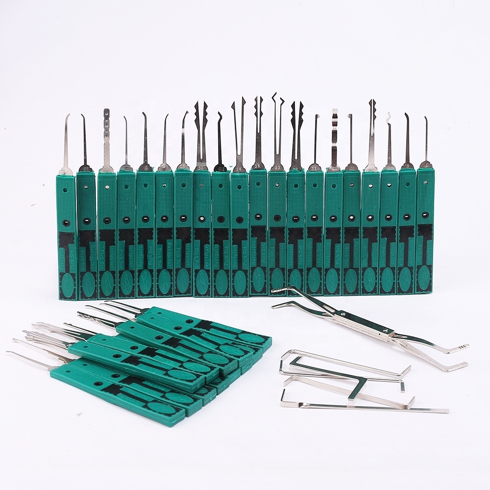 Professional Practice Tool Lockset, Pick Set with transparent Locks 32 pcs Tools